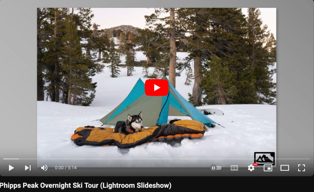 Phipps Peak/Desolation Wilderness Overnight Ski Tour (Lightroom Slideshow)